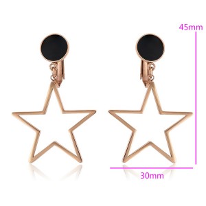 Grezni auskari-KLIPŠI, rozā zelta pārklājums